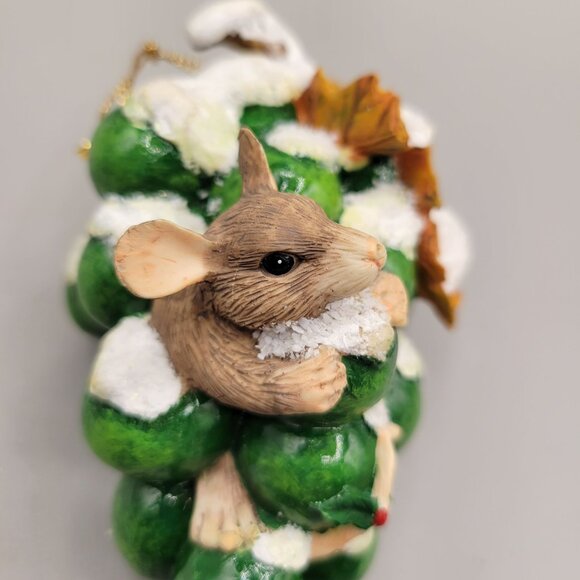 Charming Tails The Grape Escape Ornaments Early Retired 87/186 Set of Two - Picture 8 of 9